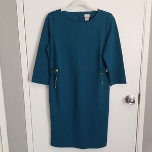 Chico's Striking Teal Ponte Dress - NWT